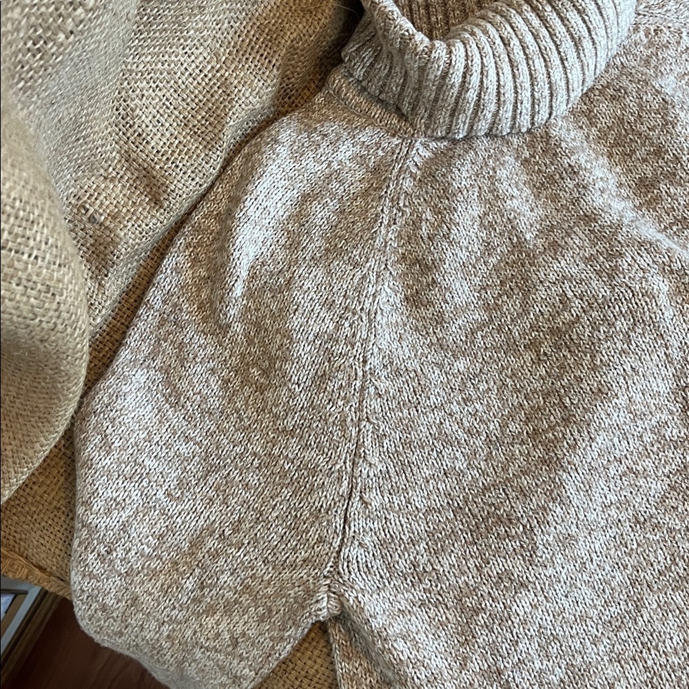 Cotton Women's Cream Knit Sweater chunky knit oversize Cottagecore Granola sz L